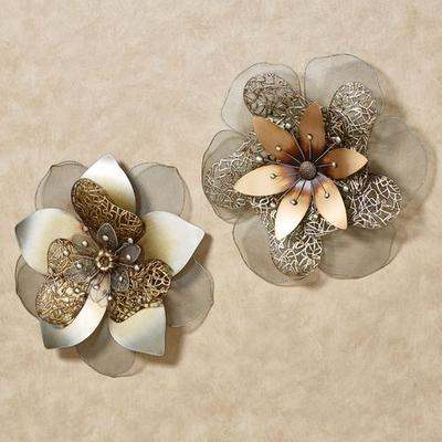 Penbrook Floral Wall Art Multi Metallic Set of Two...