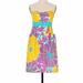 Anthropologie Dresses | Anthropologie S 4 We Love Vera Strapless Dress | Color: Pink/Yellow | Size: 4