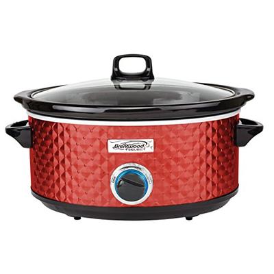 Brentwood Select SC-157R Slow Cooker, 7 Quart, Red