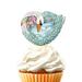 Designocracy Swans Love Cupcake Topper Wood in Blue/Brown/Green | 5 H x 0.25 W in | Wayfair 8185261CT