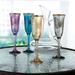 Lorren Home Trends Grape Design 9 oz. Glass Flute Glass in Blue/Brown/Green | 9 H x 2.5 W in | Wayfair 9461