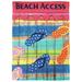 Dicksons Inc Beach Access Flip Flop 2-Sided Polyester 18 x 13 in. Garden Flag in Blue/Brown/Red | 18 H x 13 W in | Wayfair M080075