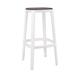 TOOU Cadrea Counter & Bar Stool w/ Padded Seat Plastic/Acrylic/Upholstered/Leather in White/Brown | 30 H x 17 W x 17 D in | Wayfair TO-1722CF-1776W