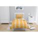 Ebern Designs Amalfi Striped Comforter Set Polyester/Polyfill/Microfiber/Jersey Knit/T-Shirt Cotton in Orange | Wayfair
