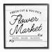 Stupell Industries 'Flower Market Farm Family Black & White Word Design' by Kyra - Graphic Art Print Wood in Brown | 12 H x 12 W x 0.5 D in | Wayfair