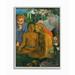 Stupell Industries 'Tropical Landscape Native Figures Classic' by Paul Gauguin - Painting Print in Blue/Green/Yellow | Wayfair aa-096_gff_11x14