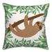 Harriet Bee Dimitrios Sleepy Sloth Throw Pillow Polyester/Polyfill blend | 20 H x 20 W x 1.5 D in | Wayfair D073790CBE2D4BC2ADF99EA004968EC5