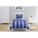 Ebern Designs Amalfi Striped Comforter Set Polyester/Polyfill/Microfiber/Jersey Knit/T-Shirt Cotton in Blue | Wayfair