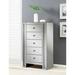 Mercer41 Fairgrove 5 Drawer Mirrored Accent Chest Wood in Brown/Gray | 47.44 H x 28.94 W x 19.88 D in | Wayfair 94DEF1848ABD4A0D8046872B2AF90F4A