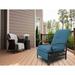 Latitude Run® Aadhira Adjustable Outdoor Recliner Patio Chair w/ Cushions - Comfortable Recliner Chair, in Blue | Wayfair