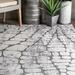 Gray 108 x 0.24 in Indoor/Outdoor Area Rug - Williston Forge Khloe Abstract Indoor/Outdoor Use Area Rug Polypropylene | 108 W x 0.24 D in | Wayfair