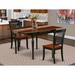 Ophelia & Co. Chelmsford Drop Leaf Solid Wood Dining Set Wood in Black | Wayfair 268CB005C8294B01952997FDA6AFEC9D