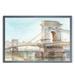 Winston Porter 'Iconic Watercolor Bridge I' by Paul Cezanne - Picture Frame Painting Print Canvas/Metal in Blue/Brown/Gray | Wayfair