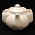 Red Barrel Studio® Amalita Two Tea Bag Pockets 32 -oz. Porcelain China Teapot Porcelain China/ in Brown/White | 5.5 H x 8.5 W x 6.5 D in | Wayfair