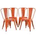 17 Stories Ernesha Stacking Patio Dining Chair in Orange | 33.27 H x 20.67 W x 17.72 D in | Wayfair 5682DF7920EB4B4F8D9CCE4D8C8C4416