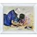Harriet Bee Cliney Beach Day w/ Piccino Luminoso Framed Art Wood in Blue/Brown | 13 H x 11 W x 2 D in | Wayfair 221CE50872D3435B8DFF5628DFA763D5