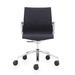 Meelano M79 Office Chair Aluminum/Upholstered/Mesh in Gray/Black/Brown | 35.5 H x 25.9 W x 24.9 D in | Wayfair 79-BLK