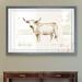 August Grove® 'White Cattle II' by Paul Cezanne - Picture Frame Painting Print Paper/Metal in Black | 32 H x 44 W x 1.25 D in | Wayfair