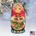 The Holiday Aisle® Tidaholm Matreshka Doll Hanging Figurine Ornament Wood in Brown | 5.5 H x 5 W x 0.25 D in | Wayfair