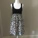 Anthropologie Dresses | Black/White Dot And Pleat Pin Tucked Empire Dress | Color: Black | Size: 0