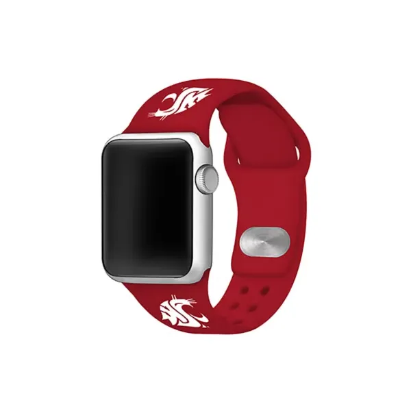 affinity-bands-ncaa-washington-state-cougars-silicone-38-millimeter-apple-watch-band,-red,-38-mm/