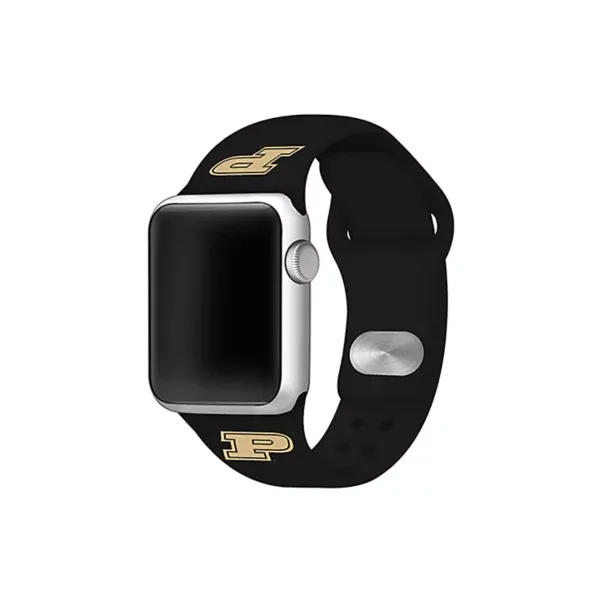 affinity-bands-ncaa-purdue-boilermakers-silicone-apple-watch-band-38-millimeter,-black,-38-mm/