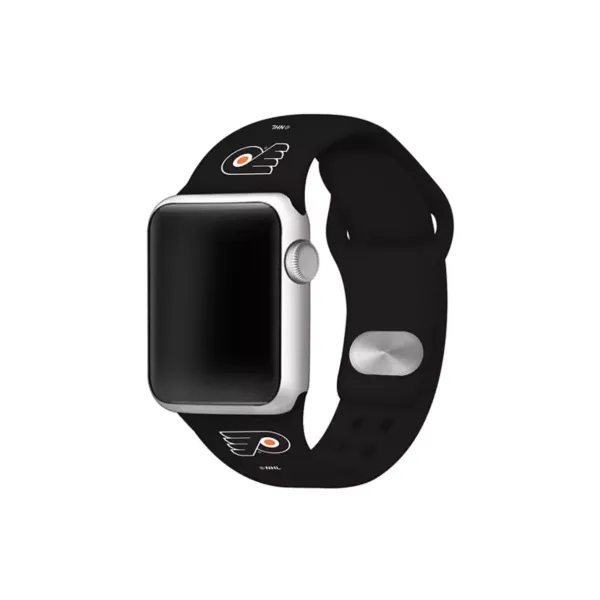 game-time®-nhl-philadelphia-flyers-38-millimeter-silicone-apple-watch-band,-black,-38-mm/