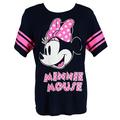 Disney Minnie Mouse Plus Size Short Sleeve Jersey Shirt, 2X, Blue