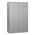 Garderobenschrank 117 x 180 cm Zylinderschloss grau, Gürkan, 117x180x50 cm