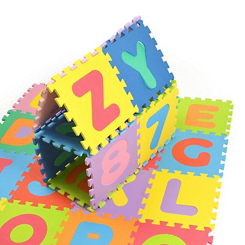 Puzzlematte mit Zahlen und Buchstaben Kids Zone blau/rot