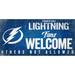 Tampa Bay Lightning 6" x 12" Fans Welcome Sign