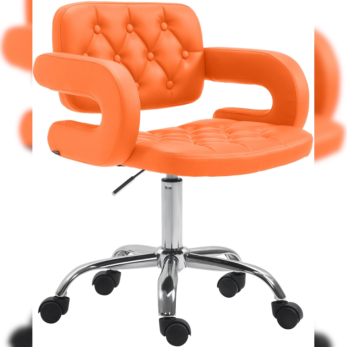 CLP Arbeitshocker Dublin Kunstleder orange Image