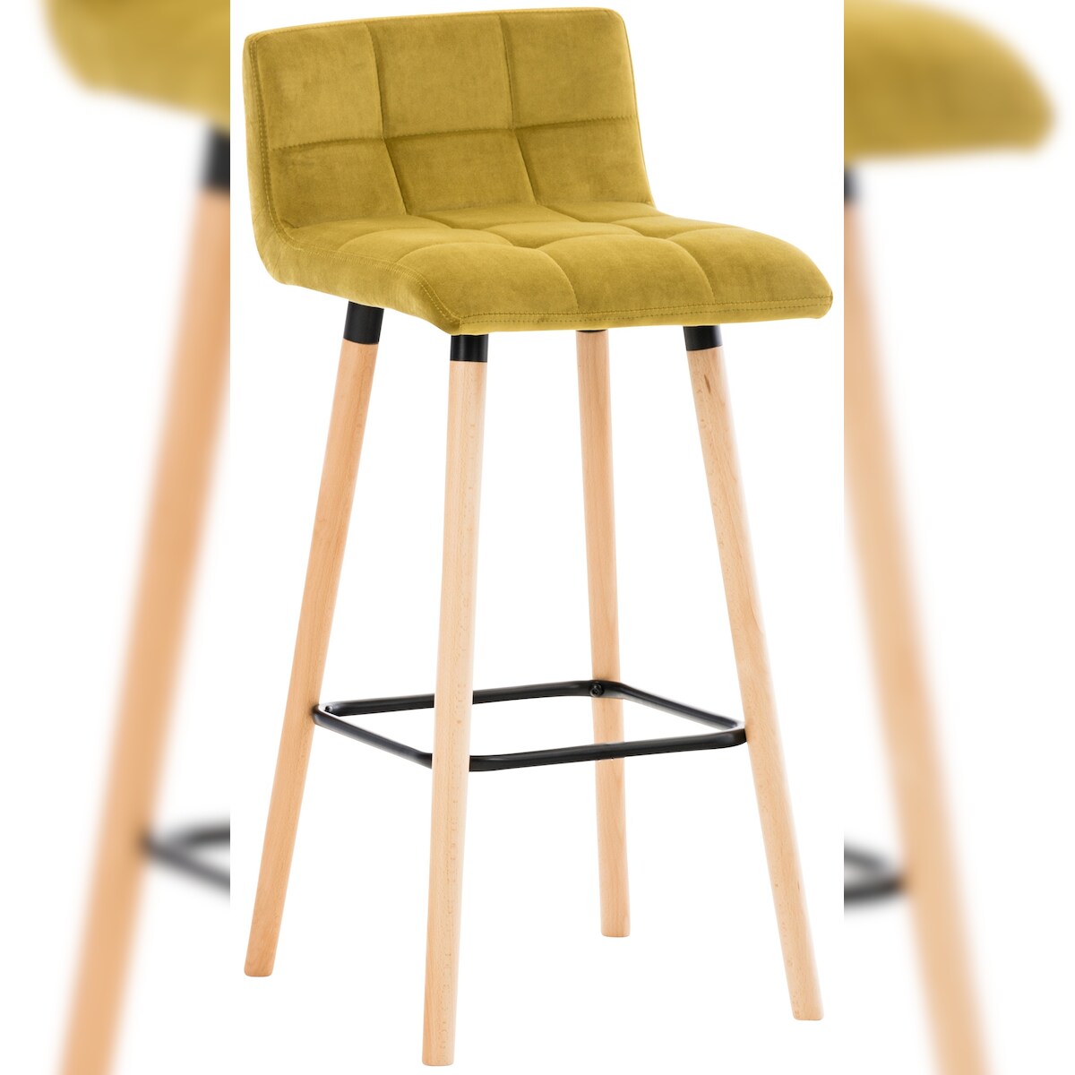 CLP Barhocker Lincoln Samt gelb Image