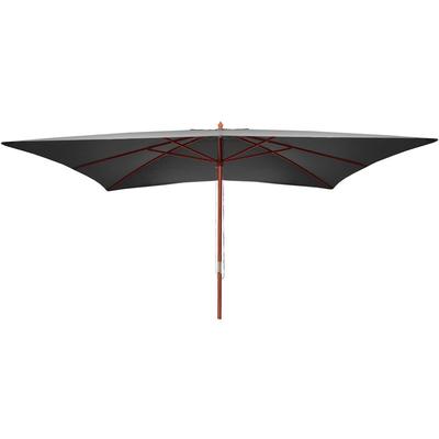 Sonnenschirm Lissabon, Gartenschirm Marktschirm, 3x4m Polyester/Holz 6kg anthrazit Image