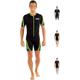 Cressi Playa Man Shorty Wetsuit – Kurzer Neoprenanzug 2.5mm aus Hochelastischem für Herren, Schwarz/Limette, XXXL