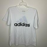 Adidas Shirts | Adidas Mens Xl White Big Logo Three Stripes Shirt | Color: White | Size: Xl