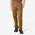 Dickies Men's Relaxed Fit Heavyweight Duck Carpenter Pants - Rinsed Brown Size 34 X (1939)