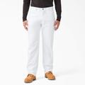 Dickies Men's Relaxed Fit Straight Leg Painter's Pants - White Size 42 32 (1953)