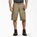 Dickies Men's Loose Fit Work Shorts, 13" - Rinsed Khaki Size 32 (43214)