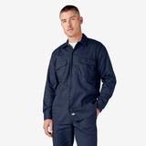 Dickies Men's Big & Tall Long Sleeve Work Shirt - Navy Blue Size 2 (574)