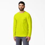 Dickies Men's Cooling Long Sleeve Pocket T-Shirt - Bright Yellow Size 2 (SL600)