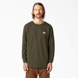 Dickies Men's Long-Sleeve Graphic T-Shirt - Military Green Size XL (WL469)