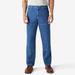 Dickies Men's Relaxed Fit Double Knee Jeans - Stonewashed Indigo Blue Size 33 30 (15293)