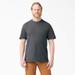 Dickies Men's Heavyweight Short Sleeve Henley T-Shirt - Charcoal Gray Size 2Xl (WS451)