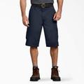 Dickies Men's Loose Fit Work Shorts, 13" - Rinsed Dark Navy Size 40 (43214)