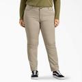 Dickies Women's Plus Perfect Shape Skinny Fit Pants - Rinsed Oxford Stone Size 22W (FPW40)