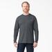 Dickies Men's Big & Tall Heavyweight Long Sleeve Pocket T-Shirt - Charcoal Gray Size 3 (WL450)