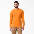 Dickies Men's Big & Tall Heavyweight Long Sleeve Pocket T-Shirt - Orange Size 3Xl 3XL (WL450)