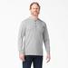 Dickies Men's Big & Tall Heavyweight Long Sleeve Henley T-Shirt - Heather Gray Size 2 (WL451)