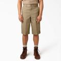 Dickies Men's Big & Tall Loose Fit Multi-Use Pocket Work Shorts, 15" - Khaki Size 46 (41283)